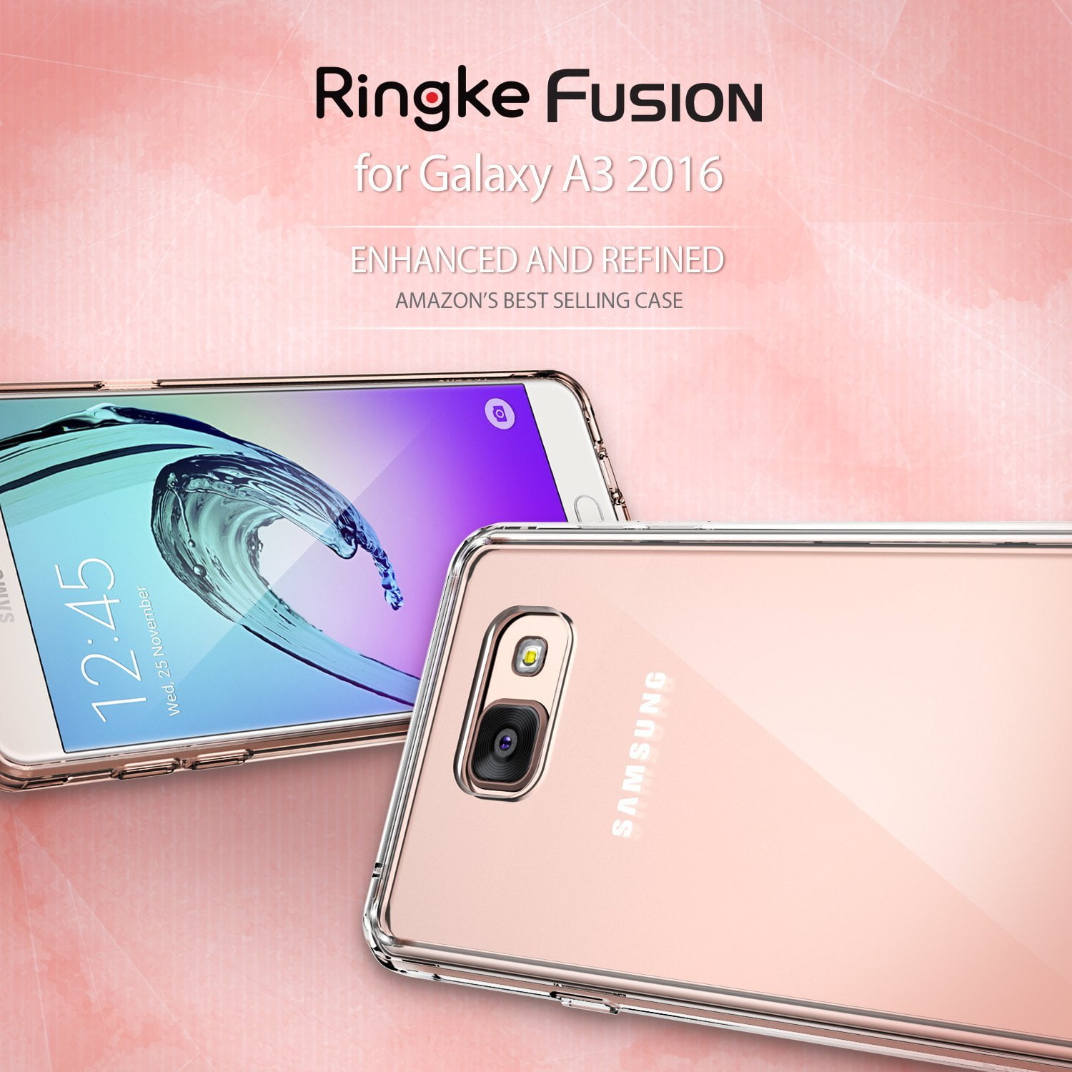 pistón Continuo Inclinarse Ringke Fusion Case Compatible with Samsung Galaxy A3 2016, Transparent PC  Back TPU Bumper Drop Protection Phone Cover - Rose Gold - Walmart.com