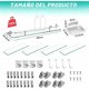 thumbnail image 2 of Repisas para Baño de 5 Piezas, Esquinero de Baño, Estante de Baño de Cristal de Acero Inoxidable, Organizador para Regadera, con 1 Jabonera y 4 Ganchos, Adecuado para Baño, Cocina, Salón, 2 of 4