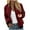 Wine, variant on Fesfesfes Coat for Women Casual Round Neck Long Sleeve Pullover Colorblock Tops Blouse Jackets