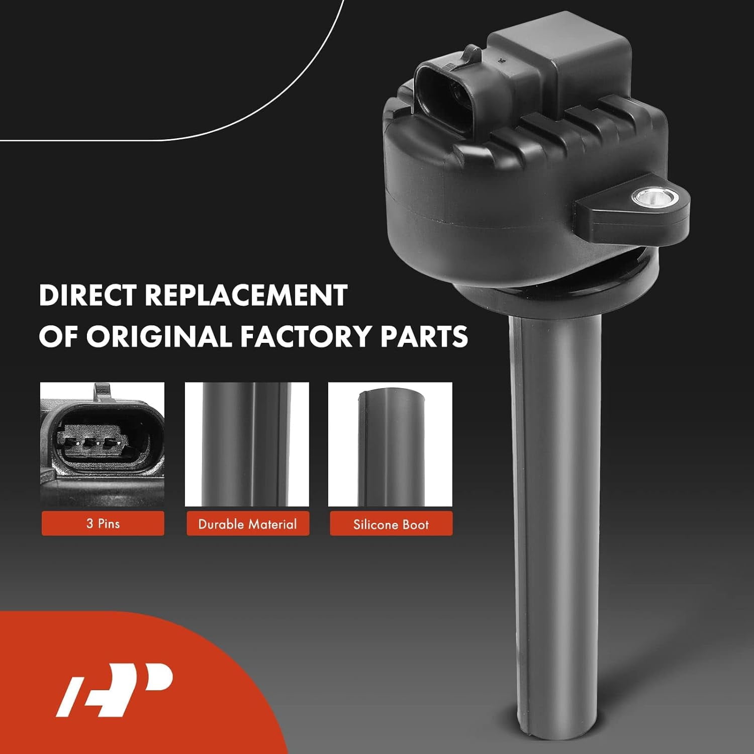 A-Premium Ignition Coils and Spark Plugs Kits Compatible with Honda Passport 2000-2002 & Isuzu Rodeo 2000-2004, Rodeo Sport 2001-2003, Axiom 2002-2003, Trooper 2000-2002, Amigo 2000 6-PC Set