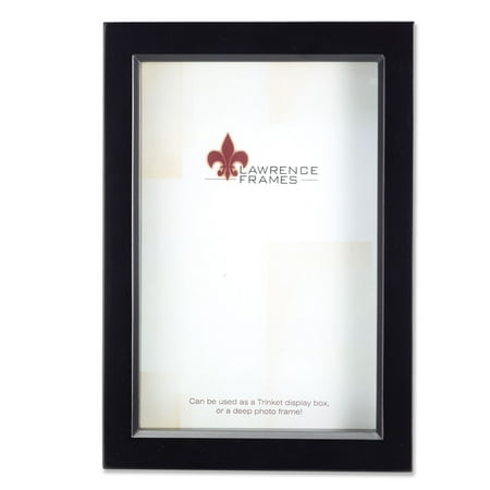 - 795046 Black Wood Treasure Box Shadow Box 4x6 Picture Frame