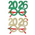 thumbnail image 1 of Gafas de Nochevieja 2026. Accesorios fotográficos para fiestas navideñas para adultos y niños. Gafas festivas para la fiesta de fin de año., 1 of 7