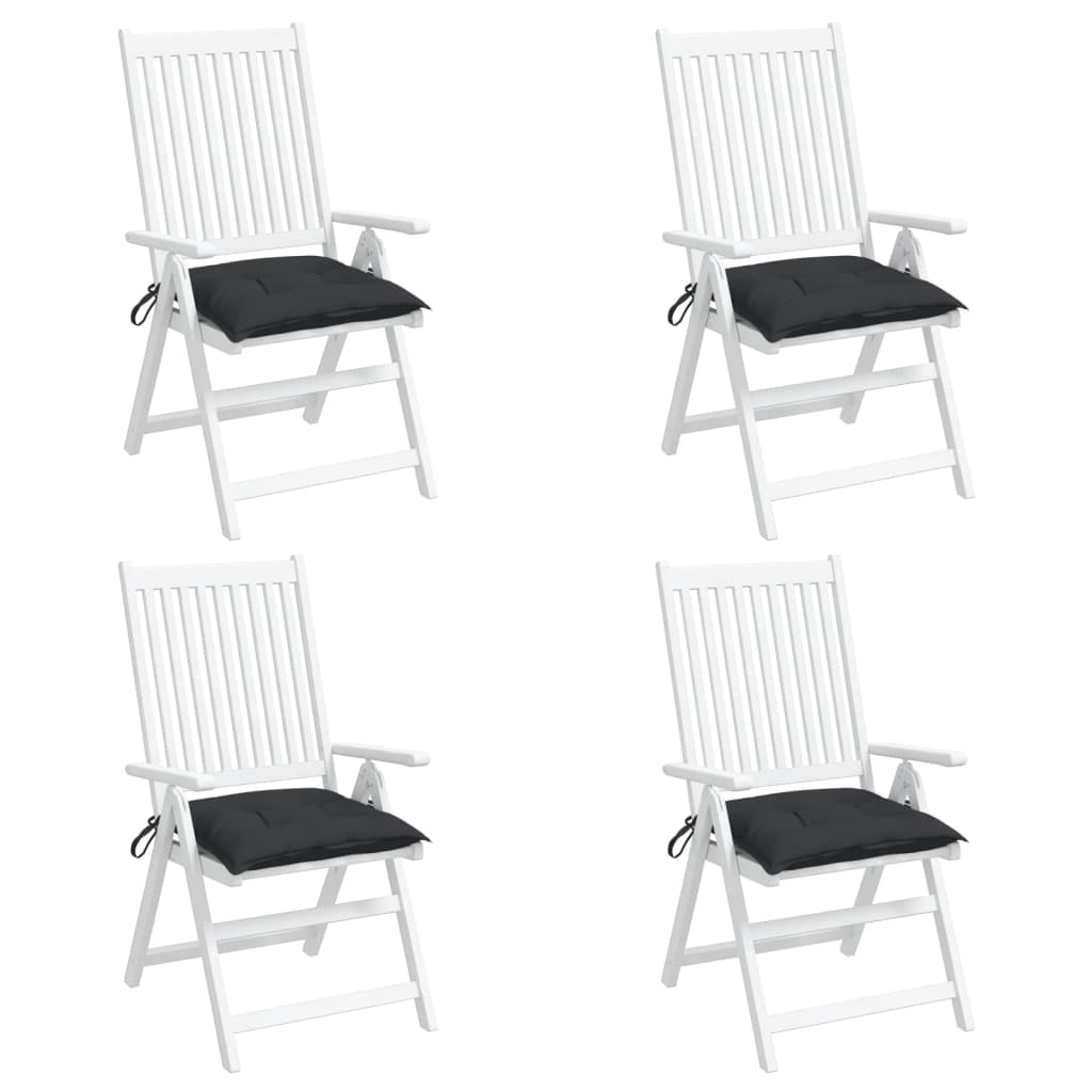 vidaXL Chair Cushion Set of 4 Black Oxford fabric (100% polyester)