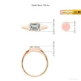 thumbnail image 5 of ANGARA Natural Emerald-Cut 1.17 ct Diamond Signet Ring in 14K Rose Gold for Women (Size-7x5mm| Color-K| Clarity-I3) | April Birthstone, Anniversary, Jewelry Gift for Women | Natural Diamond Ring, 5 of 10