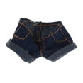 thumbnail image 2 of 1/12 Pantalones cortos vaqueros elegantes e informales para cosplay, disfraz de moda retro, pantalones cortos sexys azul, 2 of 9