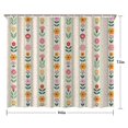 thumbnail image 5 of Pioneer Flower Floral Print Pattern Shower Curtain 84"x72" ,Bathroom Decorative Shower Curtains Set with 12 Hooks,Modern Waterproof Washable Shower Curtain, 5 of 6