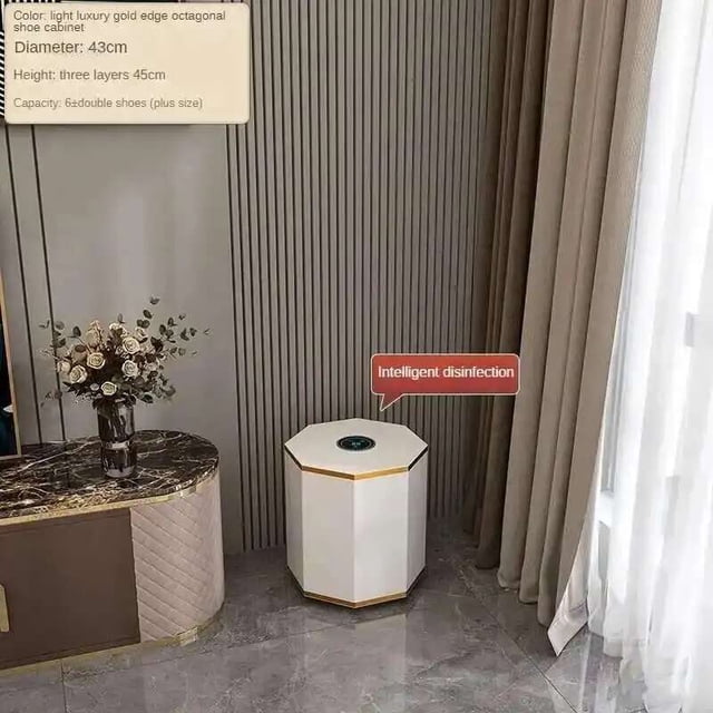 Gabinetes de zapatos giratorios americanos, muebles para sala de estar, estantes para zapatos multifuncionales, entrada de la casa, organizador de zapatos redondos ultraestrechos