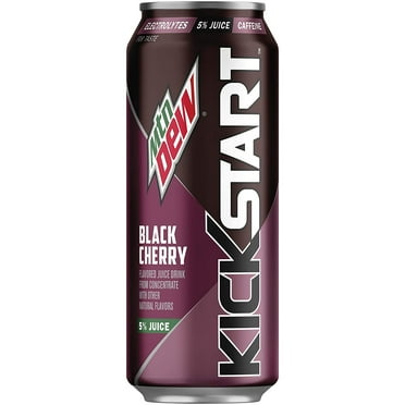 Mountain Dew Kickstart, Black Cherry, 16 Fl Oz (12 Count)