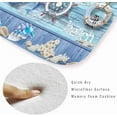 thumbnail image 6 of Bath Rugs Sponge Foam Absorbent Soft for Bathroom and Kitchen (47x18 inches), Flannel Mat Non Slip Bright 3D Print for Bedside and Living Room(Nautical Anchor Helmsman), 6 of 6