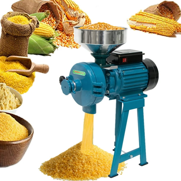 NAIZEA Electric Grain Mill,High Power Adjustable Thickness Grain Mill