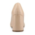 thumbnail image 4 of Journee Womens Seraphina Covered Block Heel Round Toe Pumps, 4 of 9