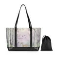 thumbnail image 7 of FORMRS Canvas Laptop Tote Bag for Women with 15.6" Computer Compartments Shoulder Handbag, Purple Deer, 7 of 7