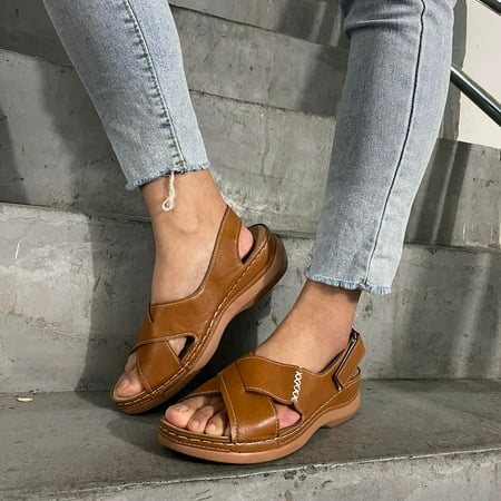 

amlbb Womens Sandals Flat Shoes Ladies Beach Sandals Summer Non-Slip Causal Slippers Sandals Women