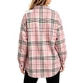 thumbnail image 5 of Aboser Flannel Shirts for Women Button Down Fall Shirt Dressy Casual Long Sleeve Blouses Retro Buffalo Plaid Shirts Lightweight Soft Collared Blouse Tops, 5 of 6