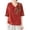 M807 Red, variant on Tfken Women Tshirts For Summer V Neck Half Sleeve Embroidery Tops Trendy Daily Wear Female Comfortable Shirts Black