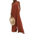 thumbnail image 3 of Pants for WomenJumpsuit Fashion Strap Loose Wide Leg Pants Commuter Home Ladies Mopping Pants Cotton Linen Pants, 3 of 6