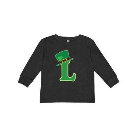 

Inktastic Irish St Patricks Day Letter L Monogram Gift Toddler Boy or Toddler Girl Long Sleeve T-Shirt