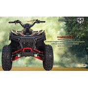 HHH 125cc ATV Quad 125cc ATV with Reverse, LED Lights, Big Wide Tires 4 Wheeler-Gray