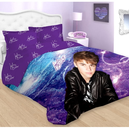 Justin Bieber Concert Purple Twin Bed Comforter Sham Set Walmart