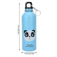 thumbnail image 3 of Cute Cartoon Animal Pattern Stainless Steel Water Bottle for Children with Rounded Cup Mouth and Metal Hanging Buckle, 500ml Capacity, 3 of 8