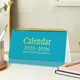 thumbnail image 4 of dajkiuy 2025-2026 Mini Desk Stand Calendar, Small Desktop Calendar Jan.2025 to Jun.2026 Standing Flip Mini Calendar 2025 2026 Monthly Schedule for Office Home(Blue), 4 of 6
