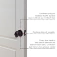 thumbnail image 3 of Matte Black Egg Privacy Door Knob with Turn-Button Lock for Bed and Bath, Adjustable Latch, 3 of 11