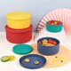 thumbnail image 4 of Juego De Recipientes De Silicona Para Almacenar Alimentos Con Tapas (2100 Ml A 400 Ml) - Reutilizables, A Prueba De Fugas, Para Preparar Comidas, Almuerzos, Viajes Y Acampadas - Multicolor, 4 of 4