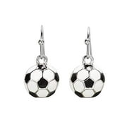 GIMMEDAT Soccer Enamel Dangle Drop Earrings Jewelry Girls Women Mom Player Fan Gift