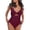 D61/Wine, variant on Afdoent One Piece Swimsuit For Women Swimwear Micro Bikini Tankini High Cut Plain Swimwear Vacation