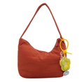 thumbnail image 1 of Solid Color Handbag Women's Large Capacity Soft Waxy Nylon Cloth Bag Simple Underarm Bag Hand Bag Shoulder Mummy Bag, 1 of 6