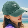 thumbnail image 3 of Gorra de béisbol para mujer con bordado de corazón: gorra de moda para niñas para deportes al aire libre,ajustable,bonita y casual, 3 of 7