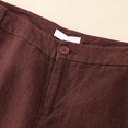 thumbnail image 3 of Patlollav 2024 Womens Fashionable Casual Solid Color Cotton and Linen Straight Leg Wide Leg Pants, 3 of 6