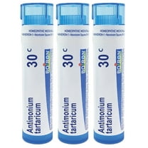 Boiron Antimonium Tartaricum 30C, Homeopathic Medicine for Thick Mucus And Non Productive Cough, 3 Count (3 x 80 Pellets)