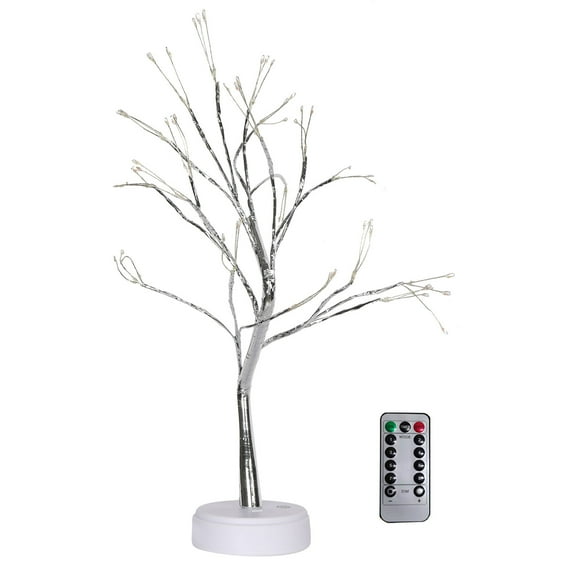Fiudx Lámpara Led Rgb de Árbol, Diseño de Alambre de Cobre Ajustable, Luz Blanca Cálida, Alimentación Por Usb o Batería, Decoración Moderna para El Hogar, Ideal para Mesa o Mesita de Noche, Tamaño 17
