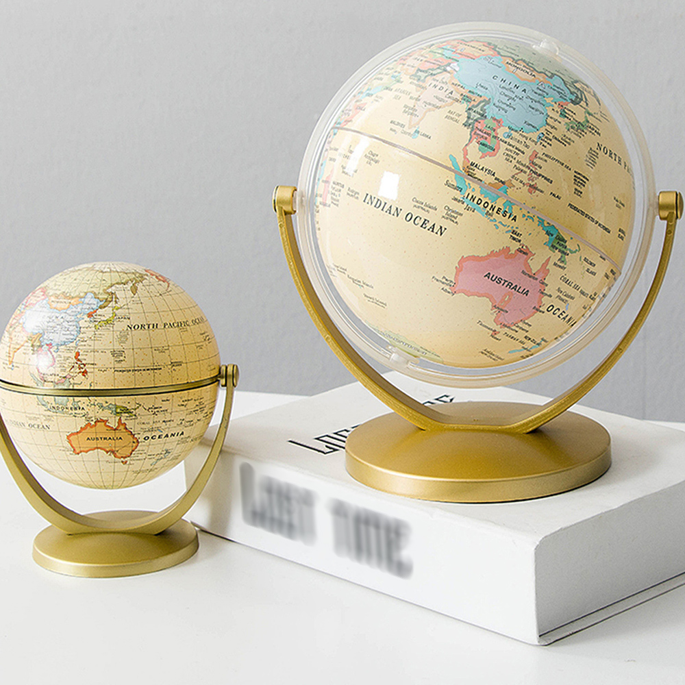 Home Office World Globe Desktop Decoration Spinning Rotating Globe