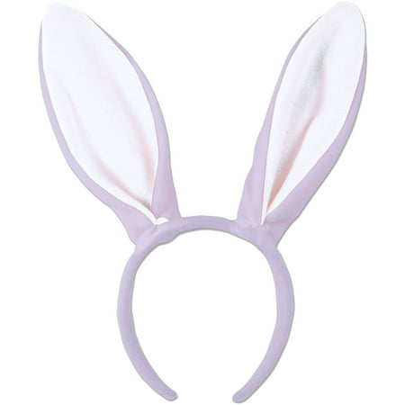 Lavender with White Lining Bunny Ears Adult Halloween Accessory