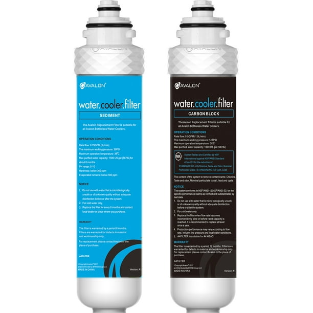 Avalon 2 Stage Replacement Filters For Avalon Branded Bottleless Water