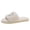 Slippers - Beige, variant on Bedroom Slippers for Women Open Toe Slip On Scuffs Ultra Soft Faux Fur Upper Dazzling Crystal Tiara Ornament Luxurious Indoor Spa Lounge Footwear for Ladies