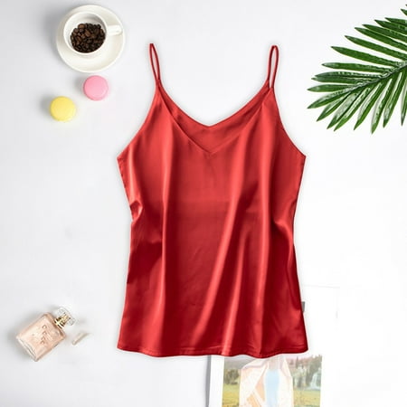 Seductiva Clearance Women s Cami Top Satin Tank Top Satin Pajamas New Sexy Fashion Silk Sling Lingerie Underwear Sleepwear M-XXL Spaghetti Strap Camisole