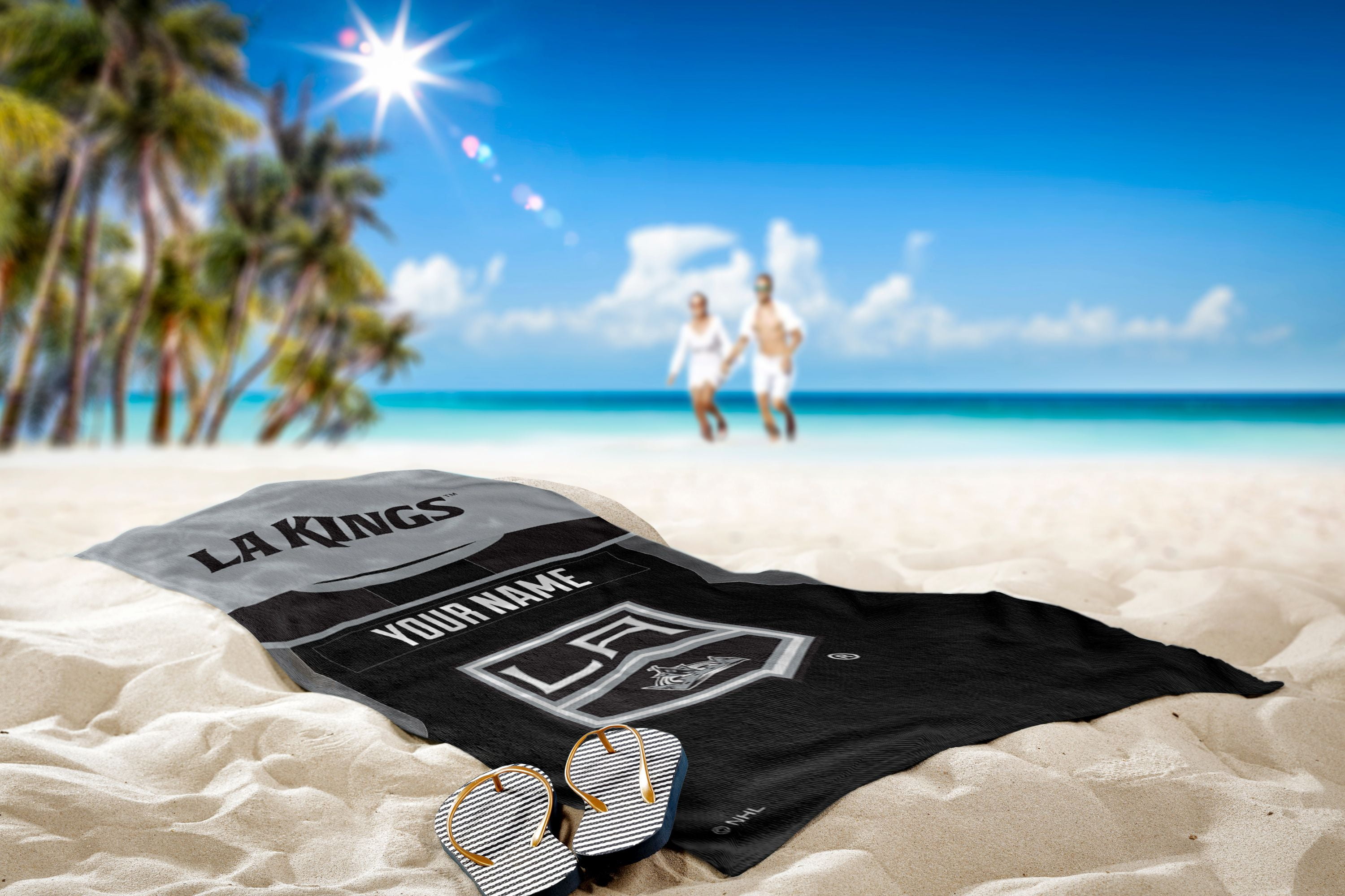 Los Angeles Kings NHL Jersey Personalized Beach Towel, 30" x 60"