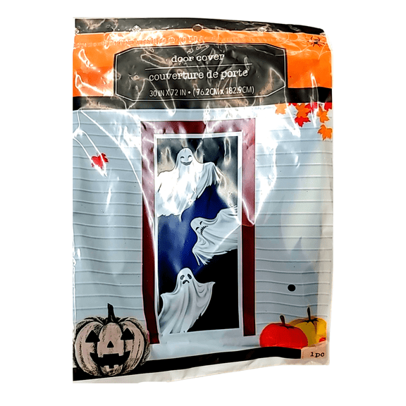 Halloween Ghost Door Cover Scary Creepy Decor for Haunted House Halloween Decorations, 30x72-in - 1 Pack