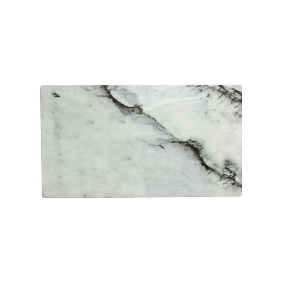 Excellante White Shadow Melamine Serveware 14 3/4" x 8 1/4" Serving Board, Faux marble, Comes in Each