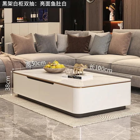 Living Room Luxury Coffee Table Trau Storage Modern Mesa Lateral Mobile Coffe Table White Minimalist Couchtisch Furniture