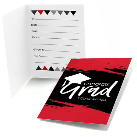 Red Grad - Best is Yet to Come - Fill In Red Graduation Party Invitations (8 (Best Program To Make Invitations On Mac)