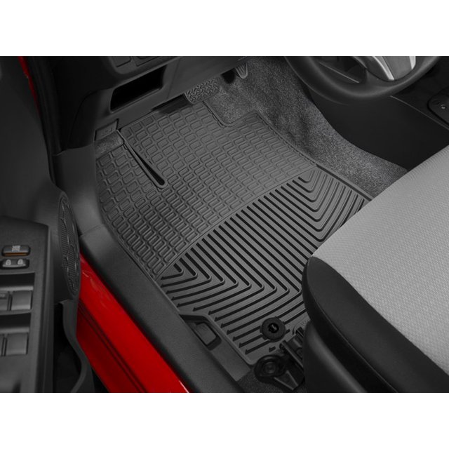 Weathertech Floor Mat W263 All-Weather; Direct-Fit; Deeply Sculpted Channels; Black; Thermoplastic Elastomer TPE; 2 Piece