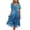 Dark Blue, variant on Summer Dresses for Women 2026 Fashion Chiffon Dress V Neck Short Sleeve Dress Wedding Guest Dresses Beach Sundersses
