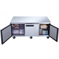 thumbnail image 2 of Cooler Depot 72 inch 19 cu.ft, 36" heigh Commercial Undercounter  Freezer, 3 Solid Doors, Stainless steel exterior, NSF certified., 2 of 12