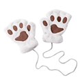 thumbnail image 3 of Fgnfyis Winter Gloves for Women Cat Half Finger Bear Fingerless Cute Thick Lined Cartoon Warm Neck Hanging Plush Mittens White, 3 of 3