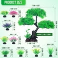 thumbnail image 2 of GreenJoy 10PCS Aquarium Decor Set,25cm Fish Tank Artificial Plastic Grass and Pine Set for Household, 2 of 7