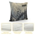 thumbnail image 4 of COMIO  Mountain Ski Lift  Throw Pillow Case Sketch White Wintertime Snow Landscape Resort Pillow Cushion Covers Home Sofa Decorative, 4 of 5